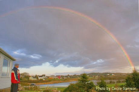 Cape Breton Photo Memories: Rainbow's end 2011. L'Ardoise 2011 - "Somewhere over the rainbow, skies are blue, and the dreams that you dare to dream really do come true."
- E.Y. Harburg

This photo was posted as Photo of the Week October 17, 2008. 