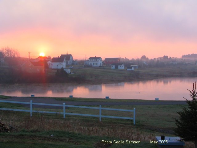 Cape Breton Living Photo Memories: L'Ardoise 2006
This photo is from May 2005. So much has changed in this world around us since then. But this May 2005 sunrise as seen from my kitchen window showed up in the the same glorious way this morning of May 2021.  