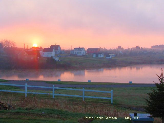 Cape Breton Living Photo Memories: L'Ardoise Sunrise 2006
"Let the beauty of sunrise keep your heart warm." - Lailah Gifty Akita    
Post from April 21, 2006